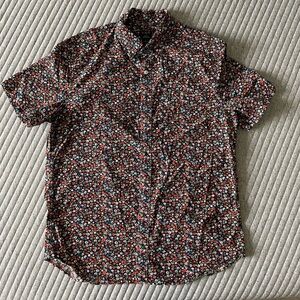 JCrew Floral Pattern Flex Wash Collared Shirt